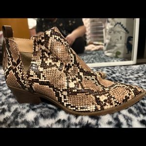 Faux snake boots